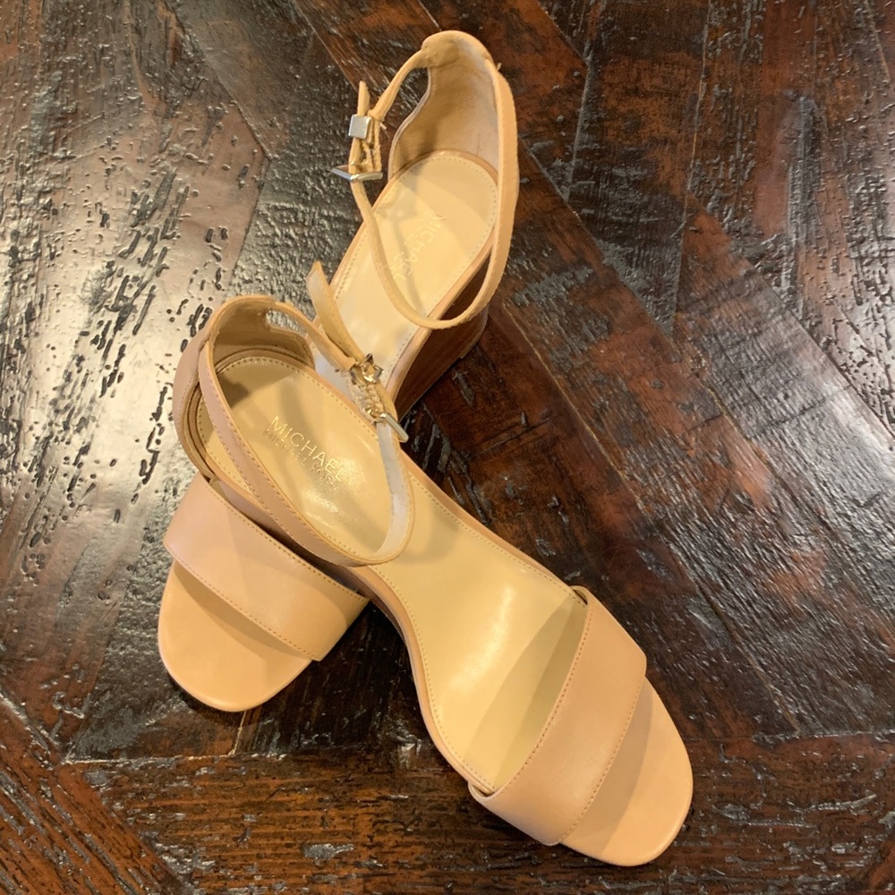 MICHAEL Michael Kors Beige Ankle Strap Heels